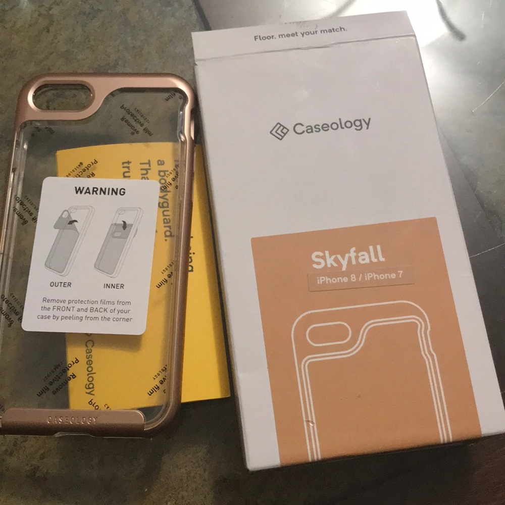 iPhone 7/8 Caseology Skyfall Case Clear with Rose